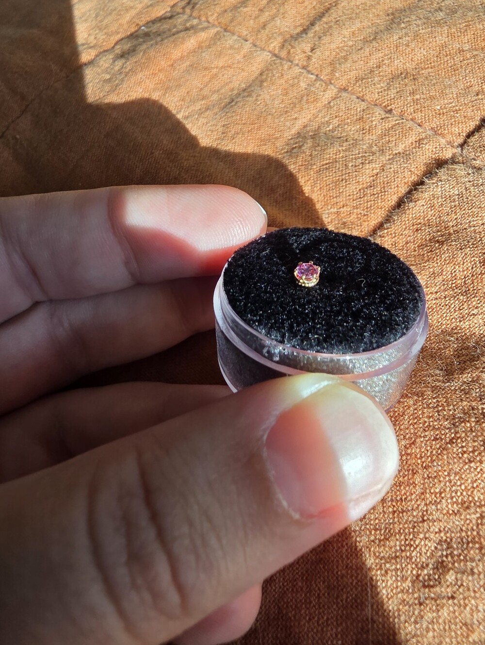 Anatometal Queen Threadless End, 3mm Amethyst, 18k Rose Gold